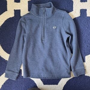 Vineyard Vines Kids Navy Blue Half-Zip Mock Neck Pullover